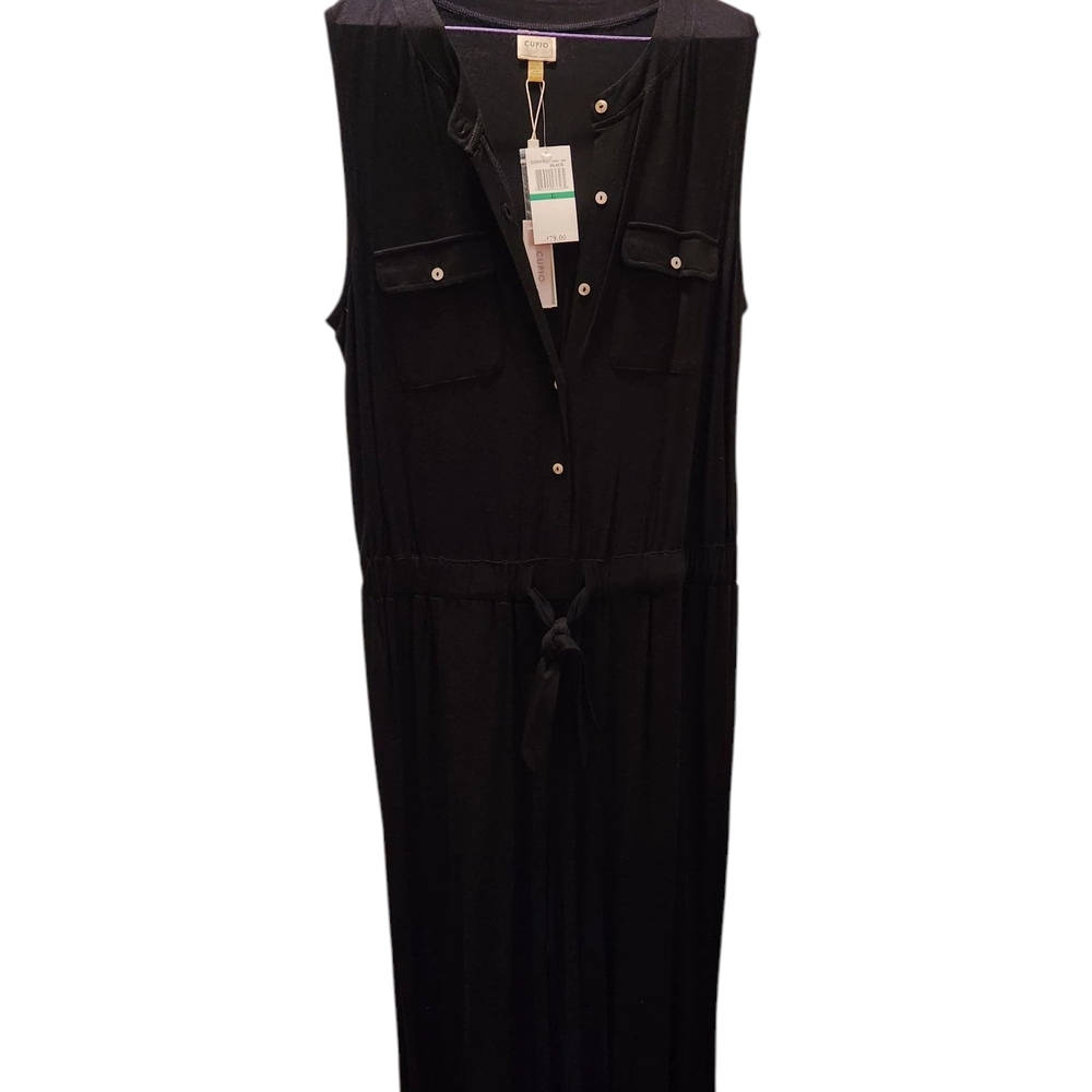 Sleeveless Black Jumpsuit In Size L